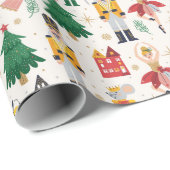 Nutcracker Ballet Holiday Pattern Geschenkpapier (Rolleneckpunkt)