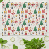 Nutcracker Ballet Holiday Pattern Geschirrtuch (Gefaltet)
