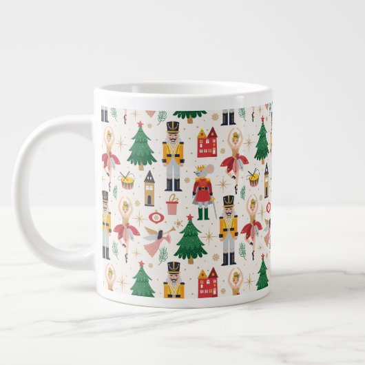 Nutcracker Ballet Holiday Pattern Jumbo-Tasse (Links)