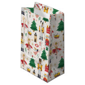 Nutcracker Ballet Holiday Pattern Kleine Geschenktüte (Vorderseite Schrägansicht)