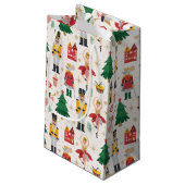 Nutcracker Ballet Holiday Pattern Kleine Geschenktüte (Rückseite Schrägansicht)