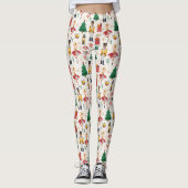 Nutcracker Ballet Holiday Pattern Leggings (Vorderseite)