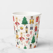 Nutcracker Ballet Holiday Pattern Pappbecher (Rückseite)