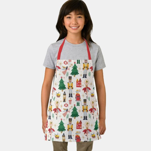 Nutcracker Ballet Holiday Pattern Schürze (Insitu)