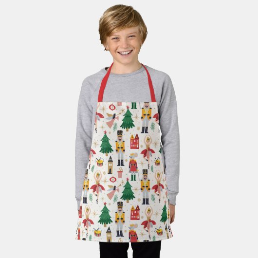 Nutcracker Ballet Holiday Pattern Schürze (Getragen)