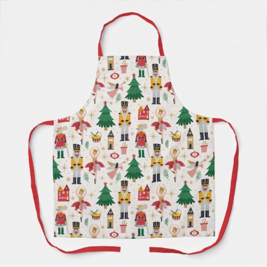 Nutcracker Ballet Holiday Pattern Schürze (Vorderseite)