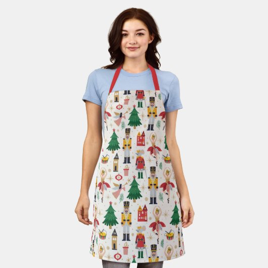 Nutcracker Ballet Holiday Pattern Schürze (Getragen)