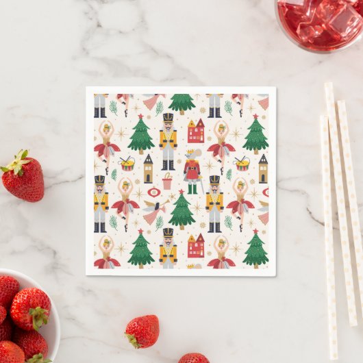 Nutcracker Ballet Holiday Pattern Serviette (Beispiel)