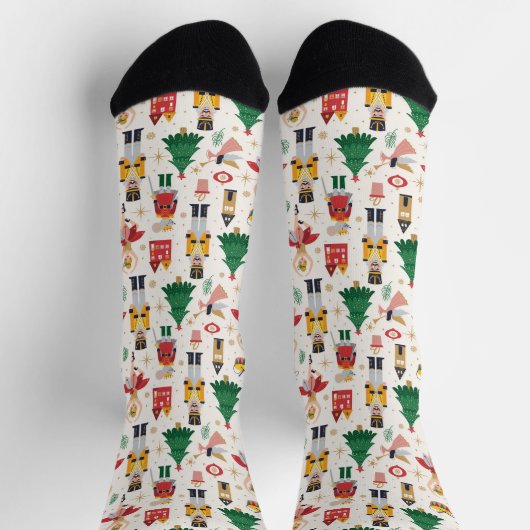 Nutcracker Ballet Holiday Pattern Socken (Oben)