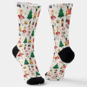 Nutcracker Ballet Holiday Pattern Socken (Gewinkelt)