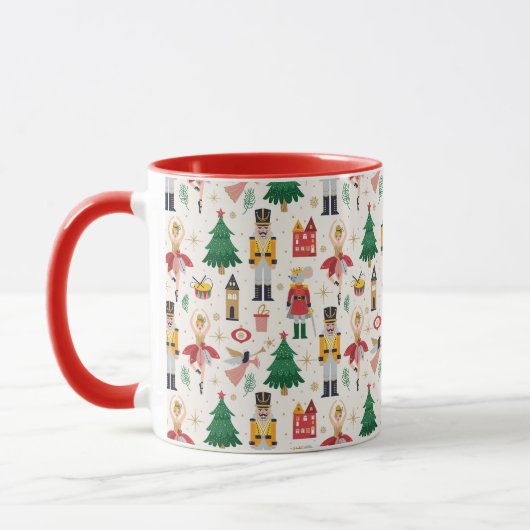 Nutcracker Ballet Holiday Pattern Tasse (Links)