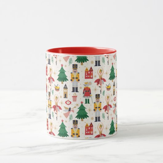Nutcracker Ballet Holiday Pattern Tasse (Zentrum)