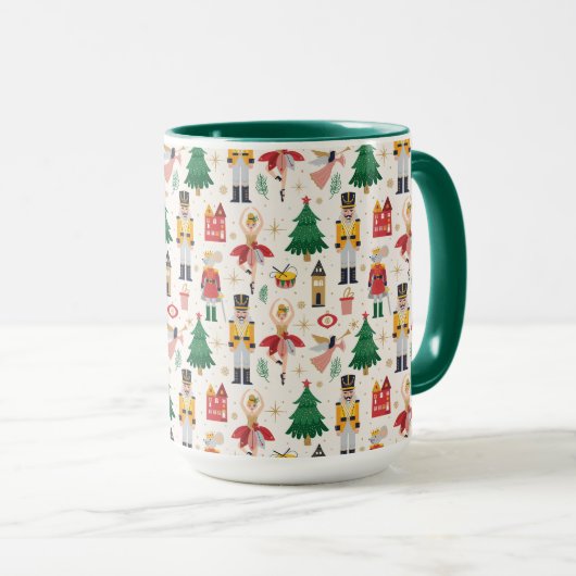 Nutcracker Ballet Holiday Pattern Tasse (VorderseiteRechts)