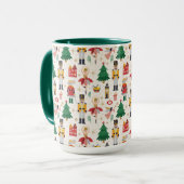 Nutcracker Ballet Holiday Pattern Tasse (Vorderseite Links)