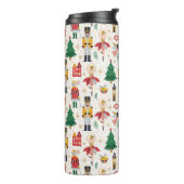 Nutcracker Ballet Holiday Pattern Thermosbecher (Nach links gedreht)