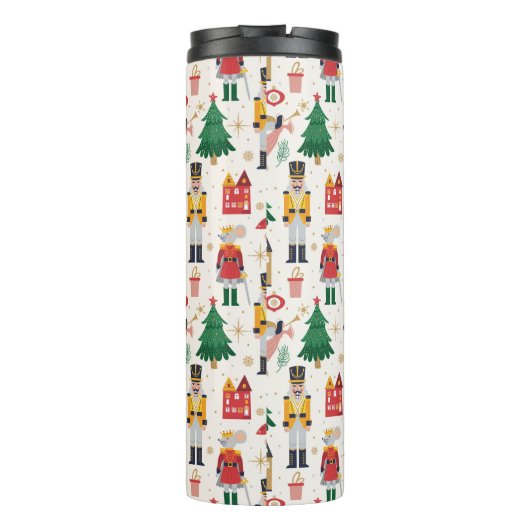 Nutcracker Ballet Holiday Pattern Thermosbecher (Rückseite)