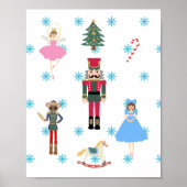 Nutcracker Ballet Illustration Snowflake Malerei Poster (Vorne)