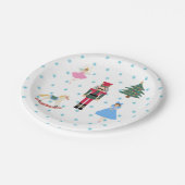 Nutcracker Ballet Illustration Snowflake Napkins Pappteller (Schrägansicht)