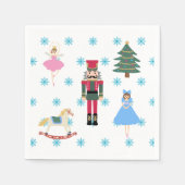 Nutcracker Ballet Illustration Snowflake Napkins Serviette (Vorderseite)