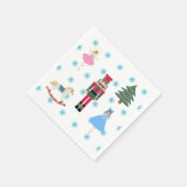Nutcracker Ballet Illustration Snowflake Napkins Serviette (Ecke)