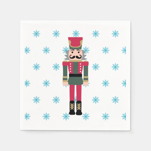 Nutcracker Ballet Illustration Snowflake Napkins Serviette (Vorderseite)