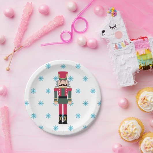 Nutcracker Ballet Illustration Snowflake Pappteller (Party)
