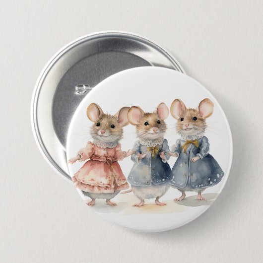 Nutcracker Ballet Mice Button (Vorne & Hinten)