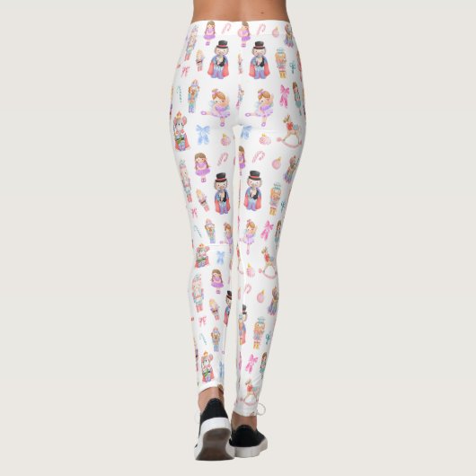 Nutcracker Ballet Muster Weihnachten Leggings (Rückseite)