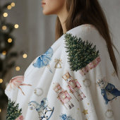 Nutcracker Ballet Nostalgische Weihnachten Fleecedecke