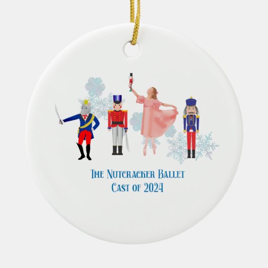 Nutcracker Ballet Notecards Keramik Ornament (Vorne)