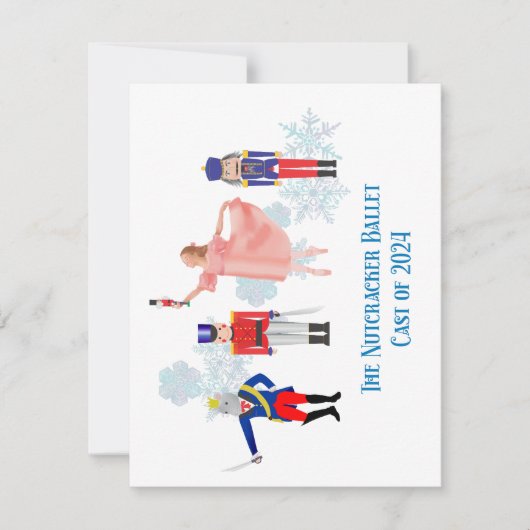Nutcracker Ballet Notecards Mitteilungskarte (Vorderseite)
