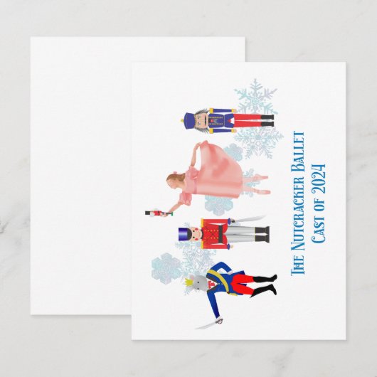 Nutcracker Ballet Notecards Mitteilungskarte (Vorne/Hinten)