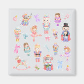 Nutcracker Ballet Pastell Weihnachten Magnet (Vorne)