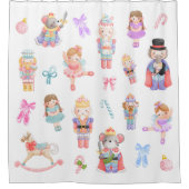Nutcracker Ballet Pastellmuster Duschvorhang (Vorderseite)