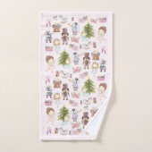 Nutcracker Ballet Pattern Badetuch Set (Handtuch)