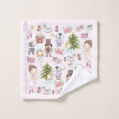 Nutcracker Ballet Pattern Badetuch Set (Waschlappen)