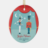 Nutcracker Ballet Personalisiert Baby 1. Weihnacht Keramik Ornament (Rechts)