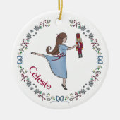 Nutcracker Ballet Personalisiert Classic Weihnacht Keramik Ornament (Vorne)