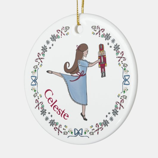 Nutcracker Ballet Personalisiert Classic Weihnacht Keramik Ornament (Links)