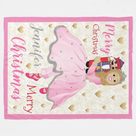 Nutcracker Ballet personalisiert Fleece Blanket/La (Vorderseite (Horizontal))
