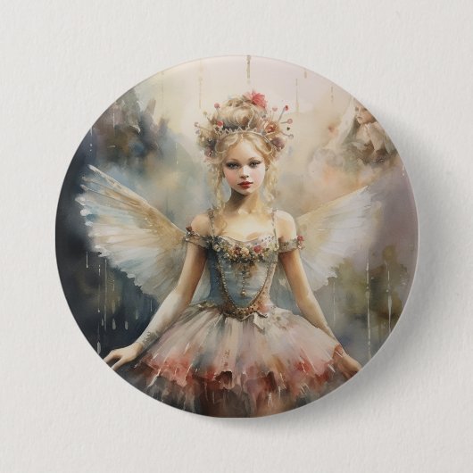 Nutcracker Ballet, Radiant Dew Drop Fairy Button (Vorderseite)
