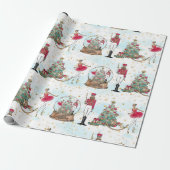 Nutcracker Ballet Snow Globe Weihnachtsgeschenk Geschenkpapier (Ungerollt)