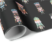 Nutcracker Ballet Soldier Wrapping Paper Geschenkpapier (Rolleneckpunkt)