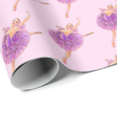 Nutcracker Ballet Sugarplum Faible Wrapping Paper Geschenkpapier (Rolleneckpunkt)