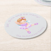 Nutcracker Ballet Sugum Plum Fairy Runder Pappuntersetzer (Angewinkelt)