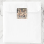 Nutcracker Ballet, The Mirliton Dancers Quadratischer Aufkleber (Tasche)