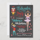 Nutcracker Ballet Weihnachten Geburtstagsparty Einladung (Vorderseite)