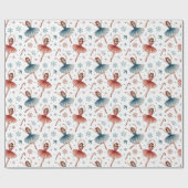 Nutcracker Ballet Weihnachten Geschenkpapier (Flach)