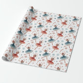 Nutcracker Ballet Weihnachten Geschenkpapier (Ungerollt)
