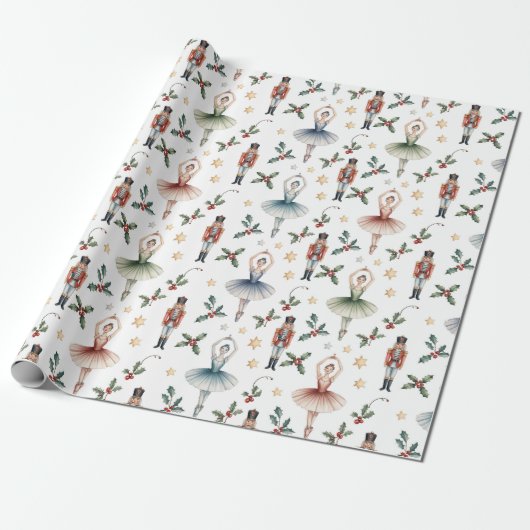 Nutcracker Ballet Weihnachten Geschenkpapier (Ungerollt)